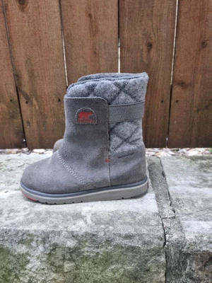 Botas impermeables de gamuza gris Sorel Rylee para niños talla 4  Foto 1 de 4