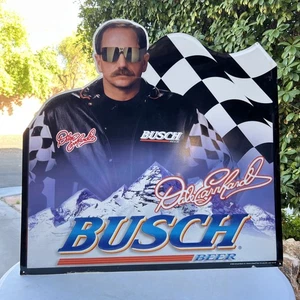 Dame Earnhardt Busch Beer Metal Beer Sign VTG 1999 Mancave NASCAR 30”X29” - Picture 1 of 10