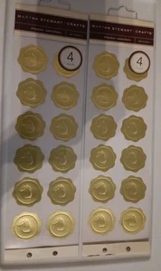 EMBOSSED GOLD Pear Seal STICKERS MARTHA STEWART 2007 Retired Rare  (96 Total) - Picture 1 of 3