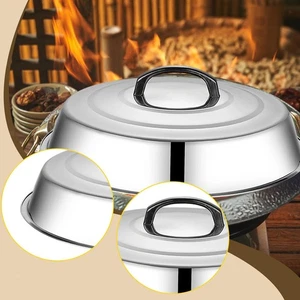 12.60inch Pot Lid Grill Lid Easy Grip Kitchen Gadgets Cheese Melting Dome Iron - Picture 1 of 5