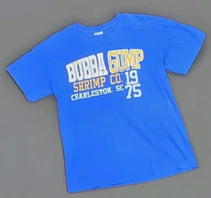 Vintage Early 2000s BUBBA GUMP SHRIMP CO. T-Shirt Charleston S.C. Royal Blue - Bild 1 von 4