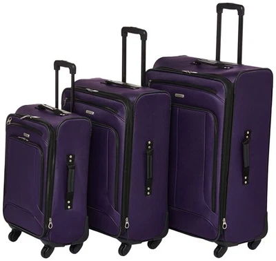 Pop Max Softside Luggage with Spinner Wheels, Purple, 3-Piece Set (21/25/29) - Image 1 of 4