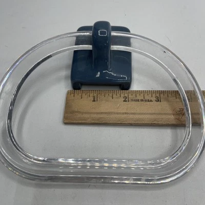 Anillo de toalla montado en la pared de porcelana para baño renovación Blue Mountain NOS Foto 1 de 4