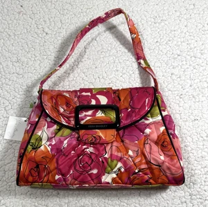 Vera Bradley Eleanor Vintage Rose Quilted Hand Bag Pink Orange Floral Handtasche NEU - Bild 1 von 5