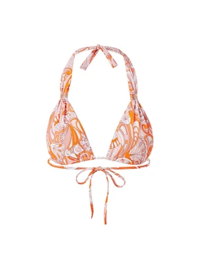 Melissa Odabash Grenada Bikini Top sz 12 / UK 16 Mirage Orange - Image 1 of 3