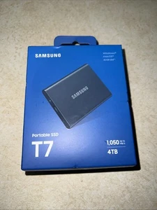 Samsung T7 Portable SSD (Titan Gray) 4TB, 1050MB/S - NEW SEALED! - Photo 1/3