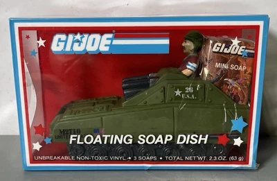 Vintage 1988 GI Joe Saboneteira Flutuante Mini Tanque Brinquedo de Banho (com sabão) NOVO - Imagem 1 de 4