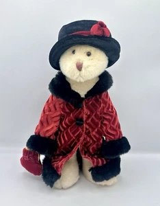 Russ Berrie Katarina 12” Standing Bear Plush Red Velvet Coat & Purse - Picture 1 of 4