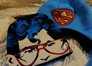 2 Superman Winter MÜTZEN Clark Kent BEANIE Doppelmaske DC Comics warm Herbstkopf - Bild 1 von 11