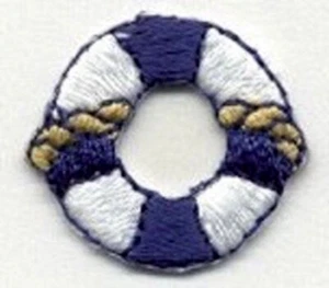 Rettungsboje Bügelbild Patch 7/8 x 7/8 Zoll - Bild 1 von 1