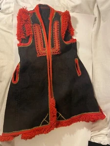 Woman's Vintage Handmade Embroidered Wool Vest, heavy, unique and Rare - Picture 1 of 19