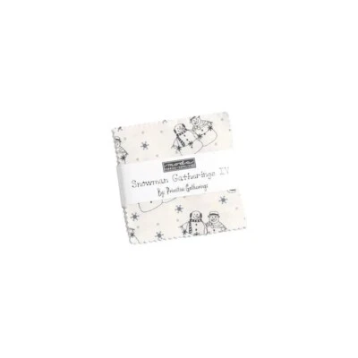 Moda Snowman Gatherings IV By Primitive Gatherings Mini Charm Pack Fabric Xmas - Image 1 of 4