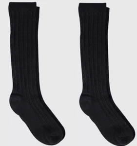 Kniestrümpfe Gr. M (Schuhgröße 9-2,5) schwarz - 2 Paar - NEU Katze & Jack - Bild 1 von 5