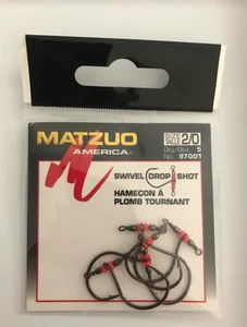 20 (4er Packungen à 5) Matzuo 97001 Drop Shot Drehhaken Größe 2/0 - Bild 1 von 2