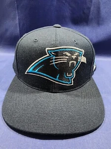 Vintage Carolina Panthers Sports Specialties Hat Black Plain Logo Snapback Cap - Picture 1 of 11