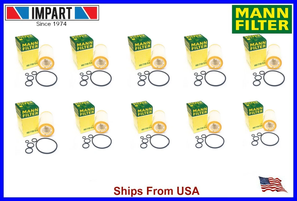 Kit de filtro de aceite polar Mercedes Dodge Chrysler Mann HU718/5x 000 180 26 09 cantidad 10 Foto 1 de 1