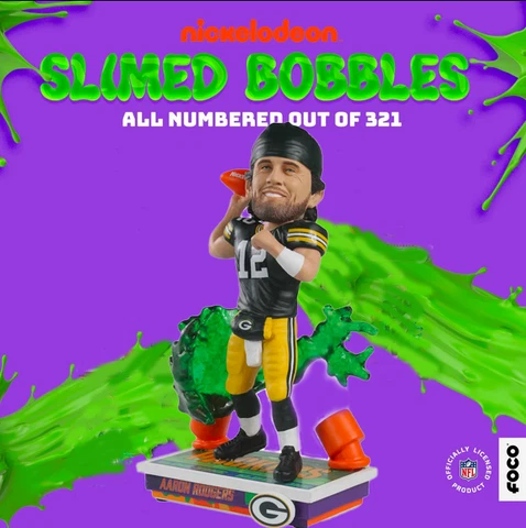 Aaron Rodgers Green Bay Packers Slime Zone Bobblehead e- NIB -  Ltd Ed 321 Cover