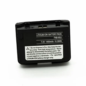 Batería de iones de litio 7,4v 1400mAh para Yaesu Vertex FNB-58 FNB-58Li FNB-80 FNB-80Li - Imagen 1 de 5