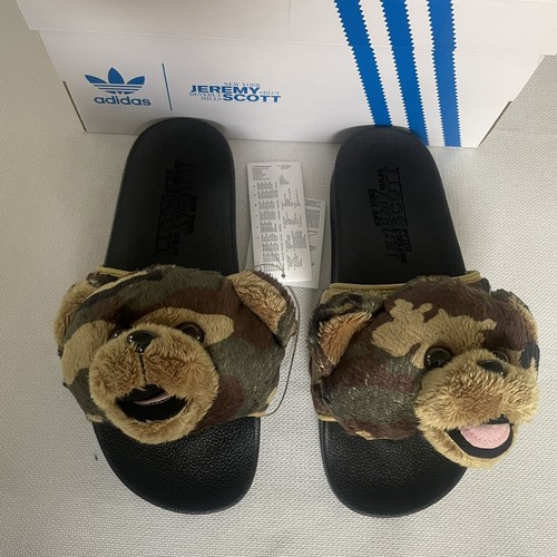 Adidas X Jeremy Scott da uomo mimetico orsacchiotto adilette slides donna 8 5