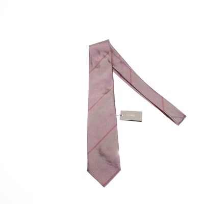 Corbata Tom Ford Nueva con Etiquetas en Rayas Rosas/Negras 100% Seda Hecha en Italia Foto 1 de 4