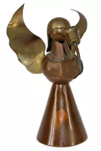 Handcrafted Mexican Copper Angel Figurine Small 4 in x 3 in - Picture 1 of 6