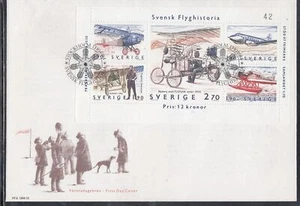 Suecia Scott 1516 FDC - Historia de la aviación - Imagen 1 de 1