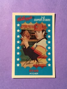 1982 Kellogg's #11 NOLAN RYAN, EX-NM