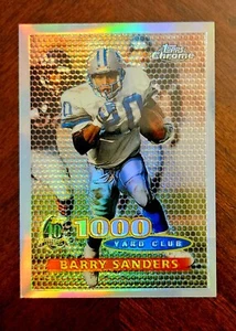 1996 Topps Chrome REFRACTOR Barry Sanders #51 - HOF Rare - Picture 1 of 6