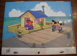 B8195: Morty+Ferdie Animation Cel+Background - Picture 1 of 1