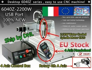 『IT』 4 Axis USB 6040 CNC Router 2200W 2.2KW VFD Engraving Cutter Milling Machine - Imagen 1 de 15