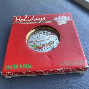 HOLIDAYS HIMARK CHOKIN 6" PIATTO BORDO ORO GIAPPONE SLITTA FATTORIA NEVE - Foto 1 di 8
