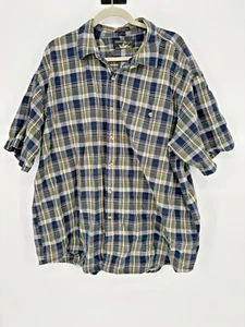 Canyon Guide Outfitter Herren blau kariert Western Button Up Hemd Kurzarm XXL - Bild 1 von 9