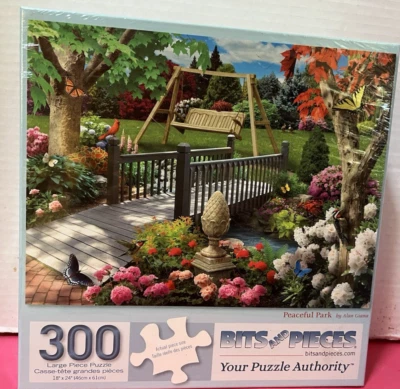 Rompecabezas de 300 piezas Bits and Pieces-- Peaceful Park de Alan Giana--Nuevo Foto 1 de 3