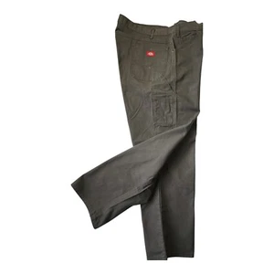New Dickies Pants Men 45X32 Green Carpenter Cargo Canvas Work Wear Relaxed * - Picture 1 of 10
