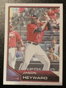 2011 Topps Lineage Cloth Stickers Jason Heyward Atlanta Braves #TCS38