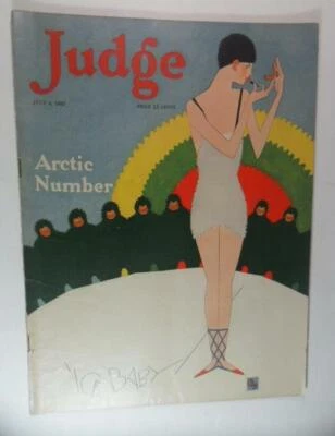 JUDGE MAGAZINE JULY 2 1927 CLASSIC FLAPPER COVER ARCTIC ISSUE S J PERELMAN - Image 1 of 4