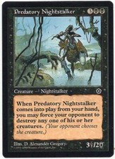 PREDATORY NIGHTSTALKER  X1  MAGIC Mtg PORTAL SECOND AGE  NEAR MINT (NM)