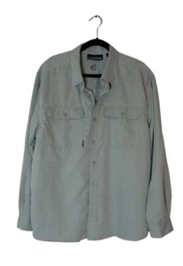 Dri Duck Vented Fishing Outdoor Button Down Long Sleeve Men's Shirt Size L Gray - Picture 1 of 8