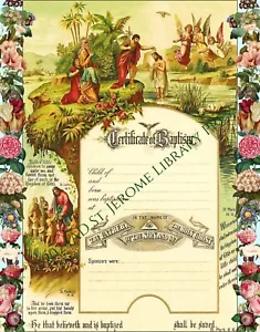 Catholic Baptismal Certificate 8.5" x 11" Catholic baptismal record - Picture 1 of 1