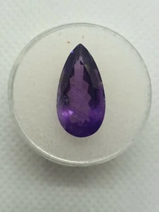 Amethyst 6.65 Carat Faceted Pear Cut Natural Gemstone - Picture 1 of 12