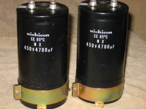 4700uf 450 volt Nichicon Electrolytic Capacitors, set of 2 - Picture 1 of 6