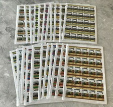 Job Lot x 44 Sheets Train Stamps Leaders The World Loco 100 Funafuti-Tuvalu S707