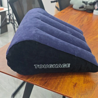 Almohada sexual Toughage cojín triángulo cuña inflable amor posición ayuda juguetes pequeños Foto 1 de 4