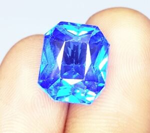 Natural Blue Sapphire 8.32 Ct Loose Gemstone Certified Octagon Cut Sapphire Gem