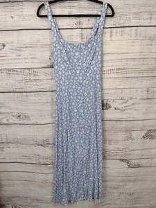 Vestido Reformation Para Mujer 6 Azul Floral Frontal Botón Cremallera Vestido Sol - Imagen 1 de 12