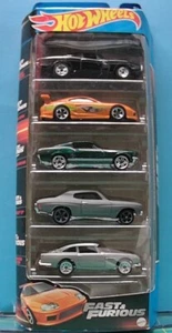MATTEL - HOT WHEELS - FAST & FURIOUS 5-PACK - 1:64 - HLY70 - Picture 1 of 1