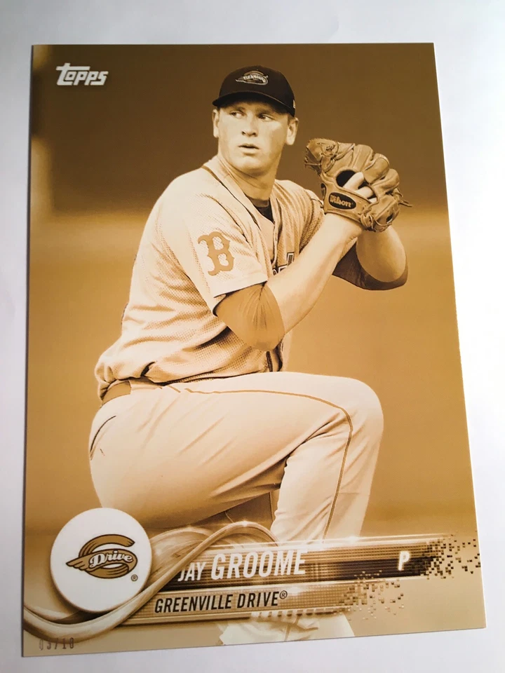 2018 Topps Pro Debut Jumbo 5x7 Jay Groome Drive 15 Gold 03/10 - Image 1 of 1