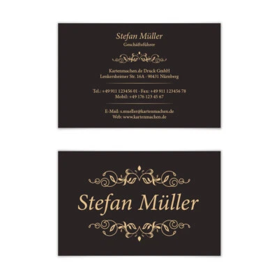 KARTENMACHEN.DE Visitenkarten individuell Business Karten 300g/qm 85 x 55 mm - Viktorianisch