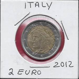 ITALIA 2 EURO 2012R UNC 2° MAPPA BUSTO DI RAFFAELLO DANTE ALIGHERI SINISTRO,VALORE E M - Foto 1 di 2