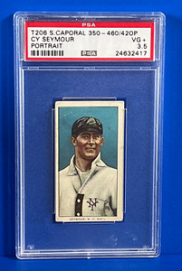 1909 T206 Cy Seymour Portrait Sweet Caporal 350-460/42OP PSA 3.5